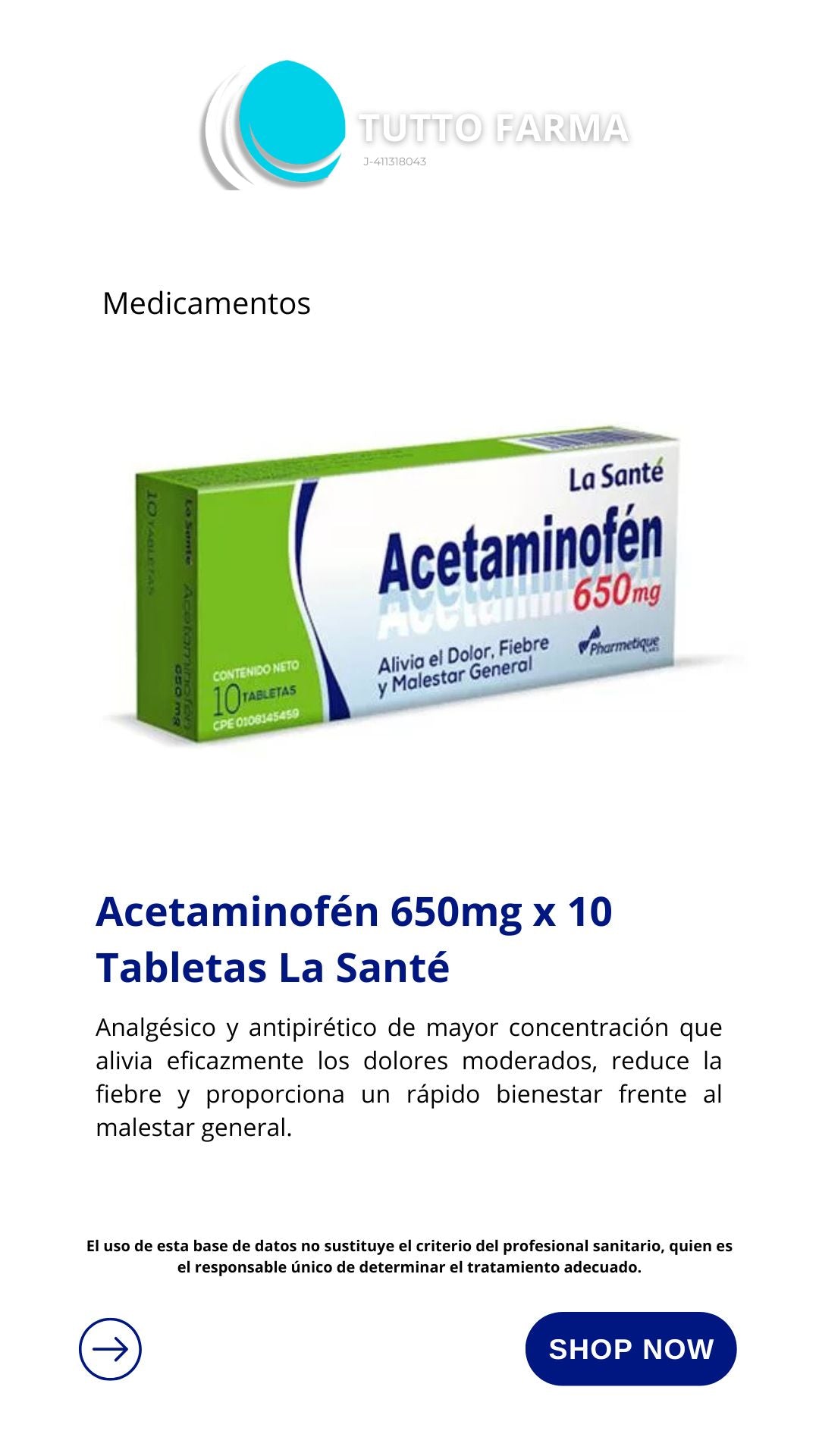 ACETAMINOFEN LS 650x10TA (E)