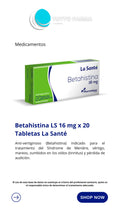 BETAHISTINA 16 MG X 20 TAB