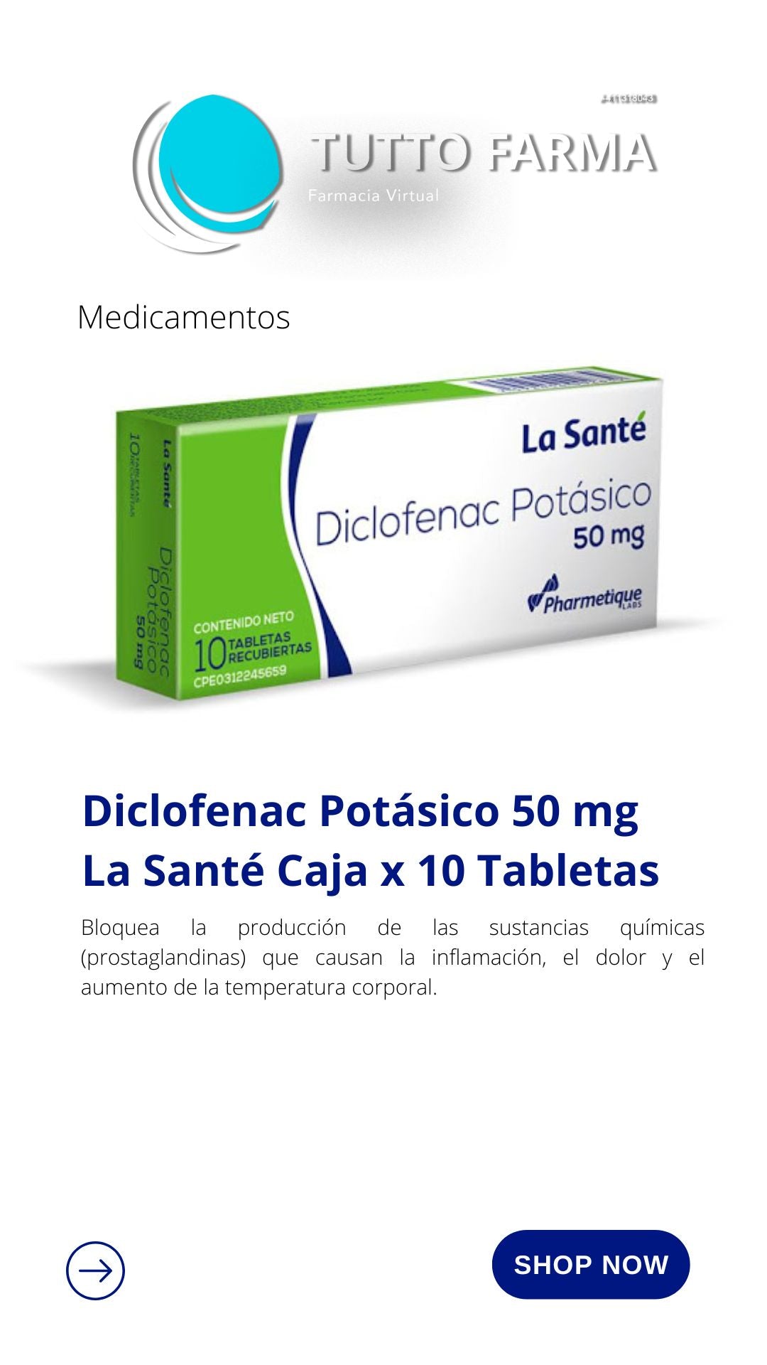 DICLOFENAC P. LS 50MG X 10TAB
