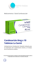 CANDESARTAN CILEXETILO TAB 8 MG X 10