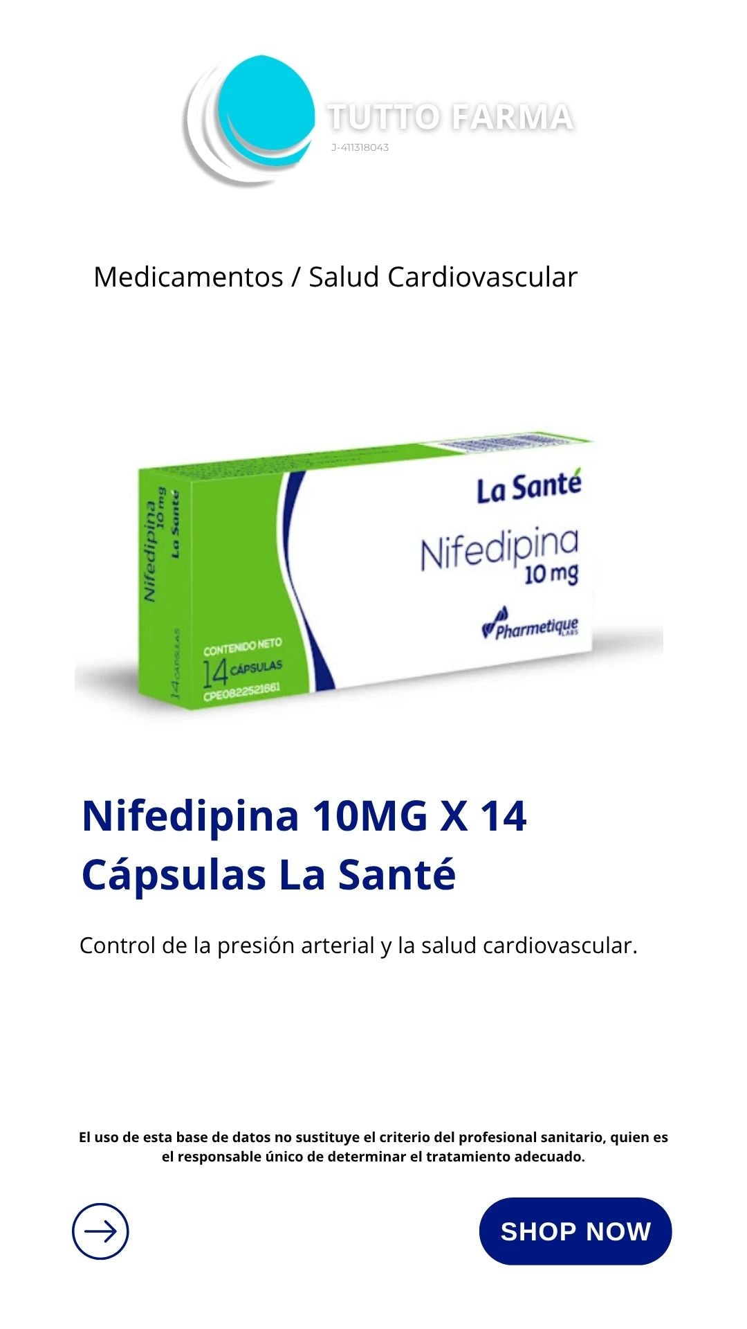 NIFEDIPIA LS  10MG X14 TA (E)