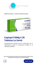 CAPTOPRIL LS 50MG X 30TAB (E)