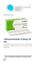 HIDROCLOROTIAZIDA LS 12.5MG X 30 TA (E)
