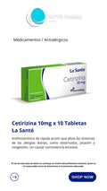 CETIRIZINA 10MG X 10 TAB (LA SANTE)