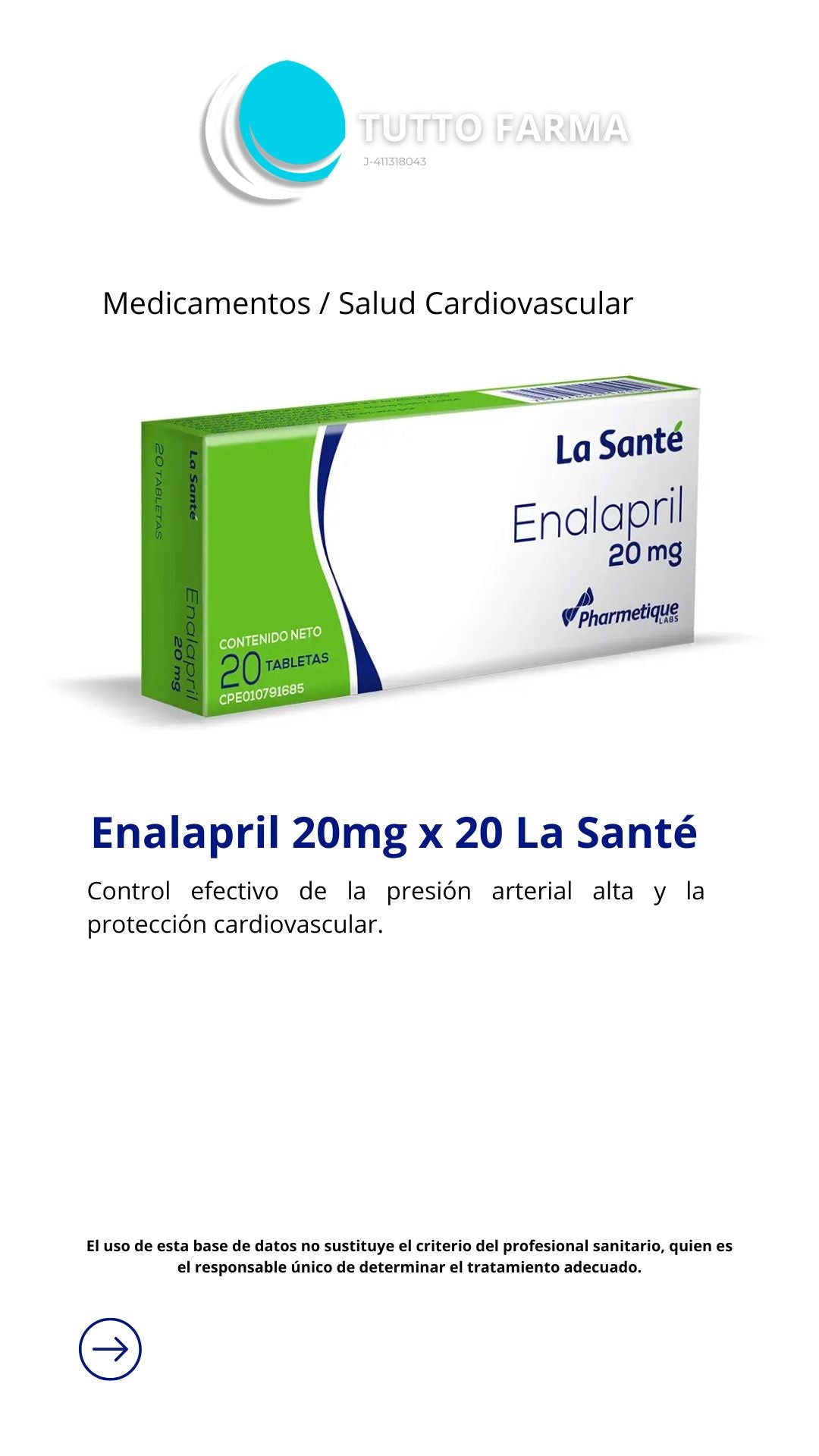 ENALAPRIL LS 20MG X 20 TA (E)