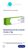 GENTAMICINA CREMA 0.1% X15 G LA SANTE