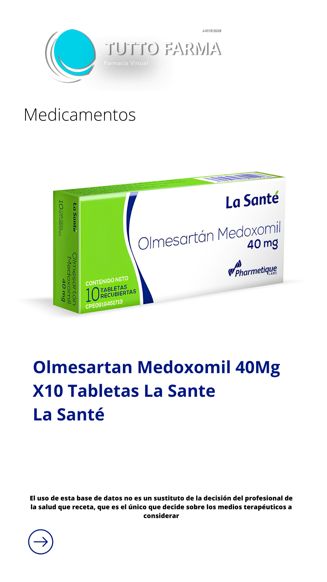 OLMESARTAN LS 40MG X10 CAP