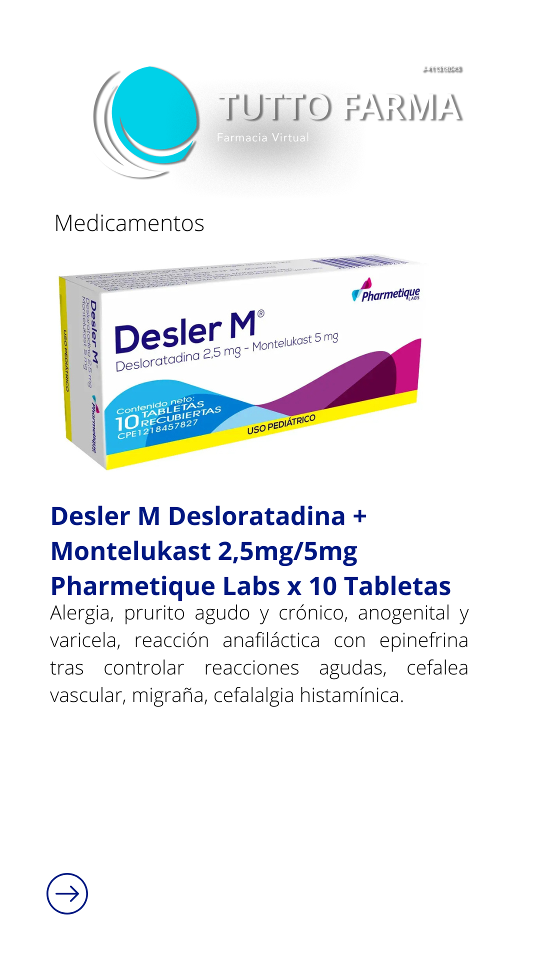 DESLER M 2,5MG/5 MG X 10 COMP. (DESLORATADINA-MONTELUKAST)