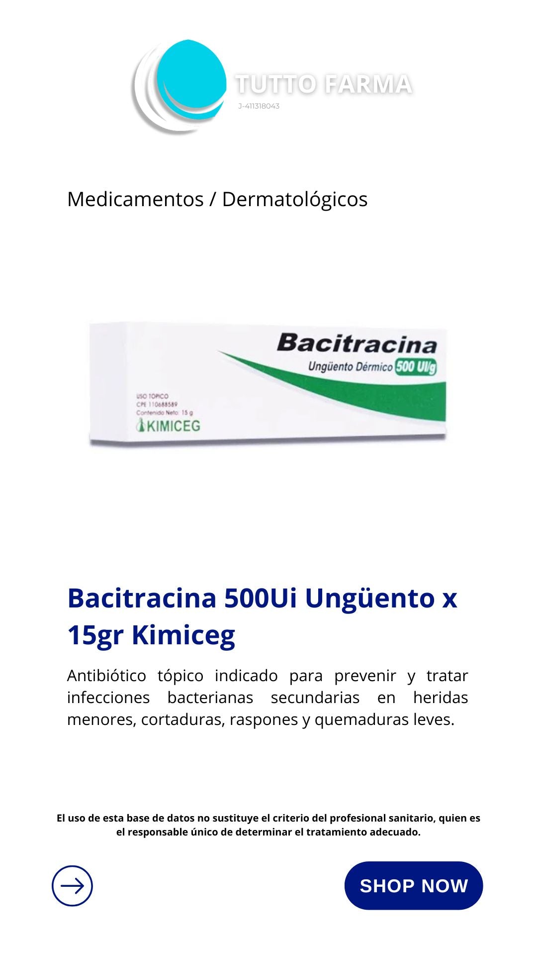 BACITRACINA DP UNGÜENTO 15G