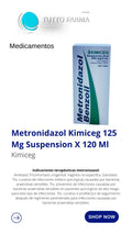 METRONIDAZOL  250 MG/5ML SUSP X 120 ML KIMICEG