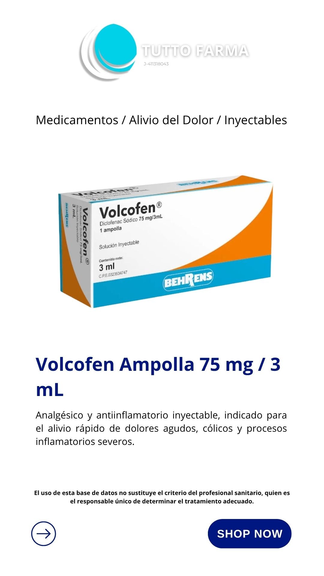 VOLCOFEN 75MG 3ML X SI X 1 AMP (E)