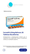 CARVEDIL TBT 6.25MG CAJA X30 BHRENS