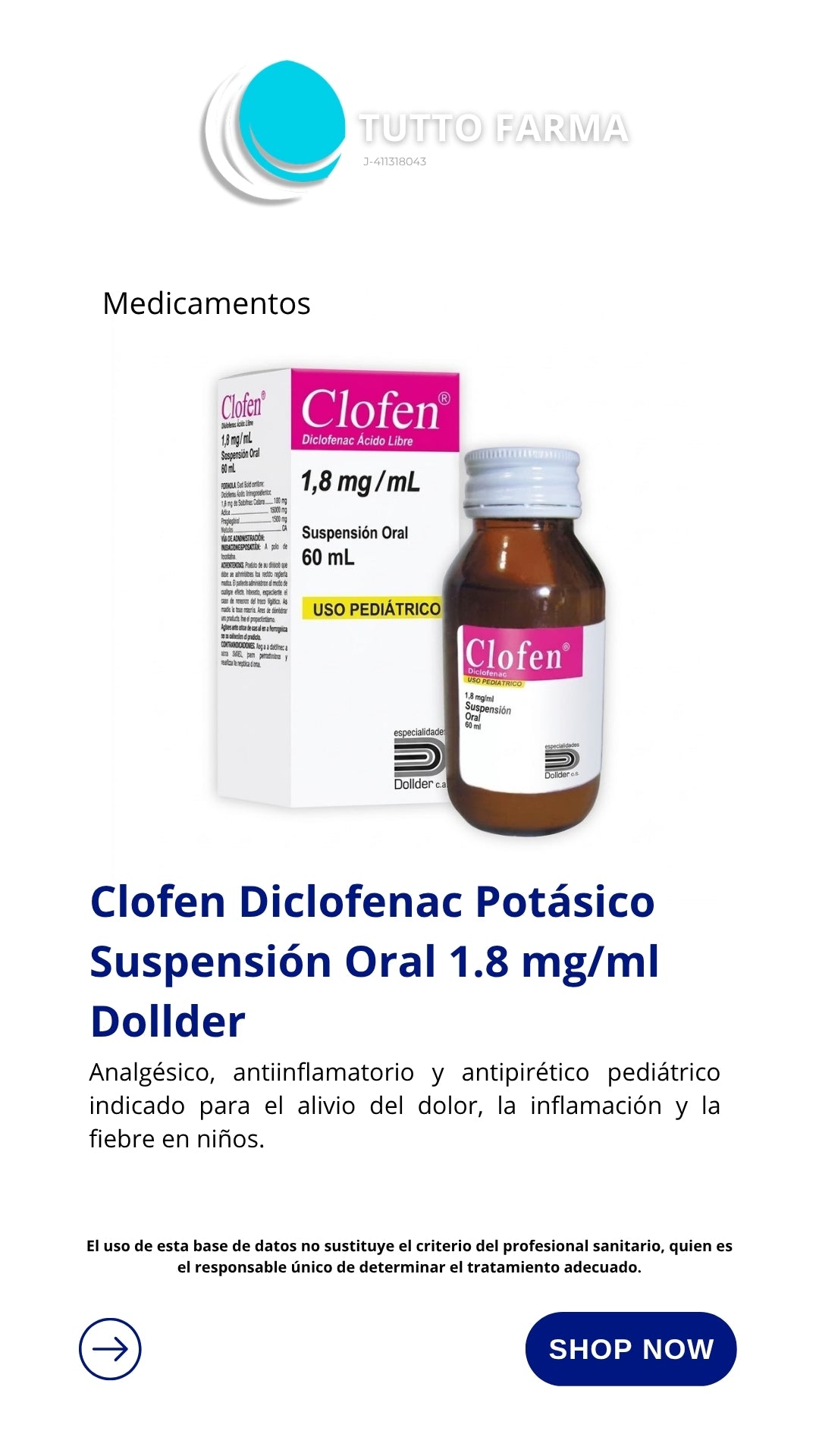 CLOFEN 1,8 MG SUSP 120ML (pediátrico)