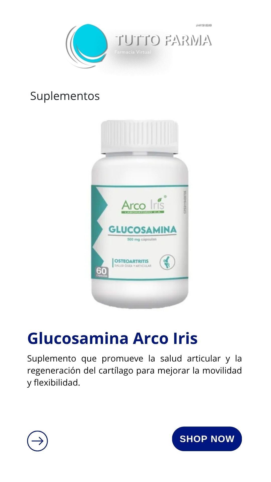 GLUCOSAMINA 500 MG X 60 CÁPS