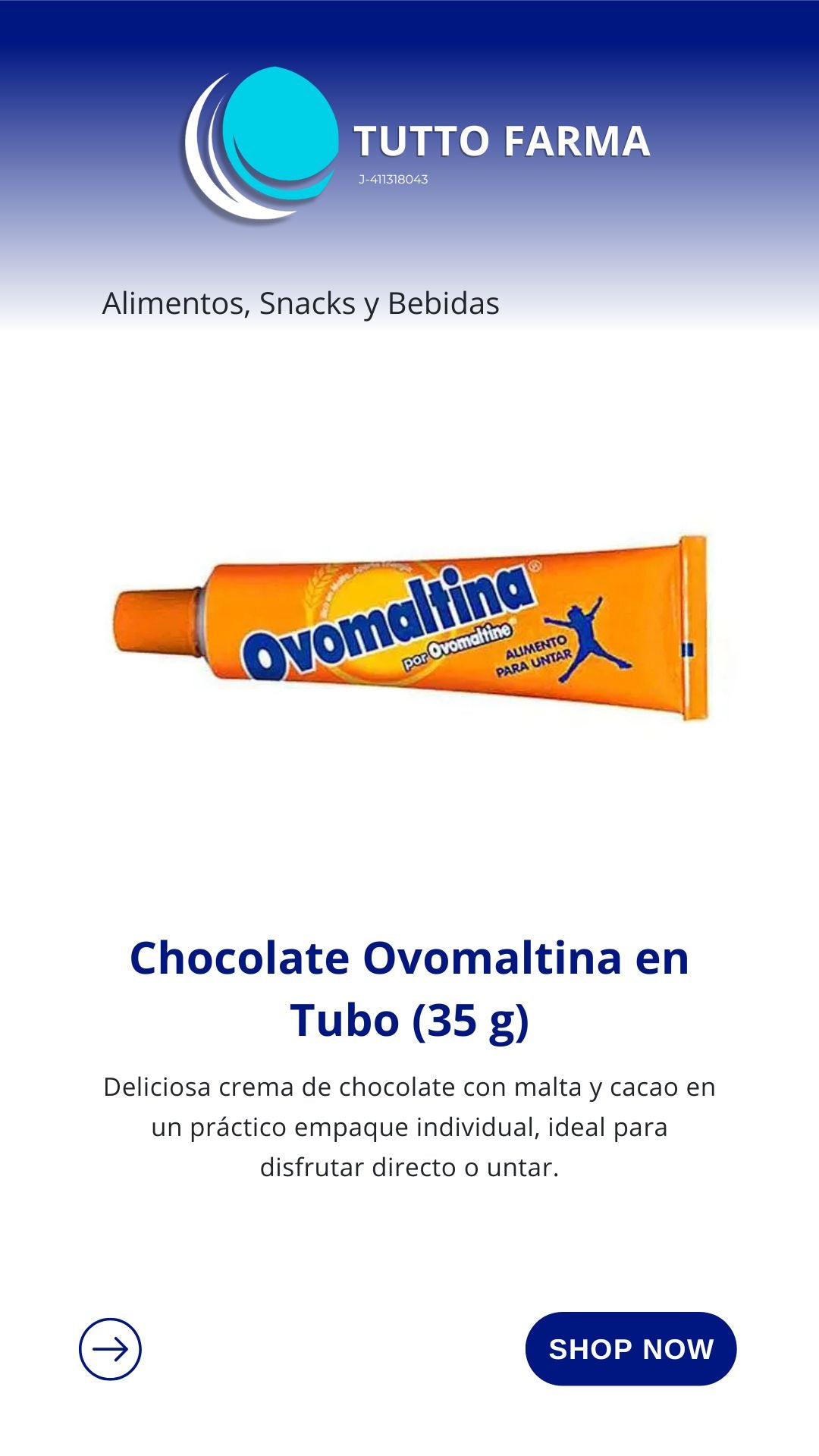 OVOLMALTINA TUBO 35 G X UNIDAD