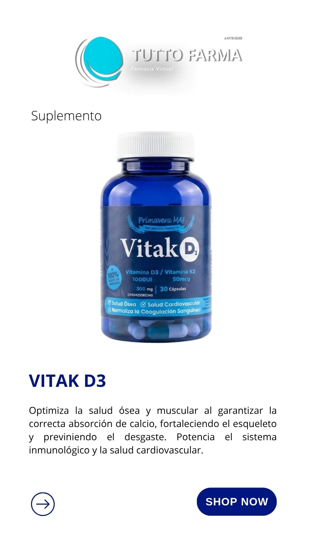 VITAK D3 1000'50 X 30CÁPS (E)