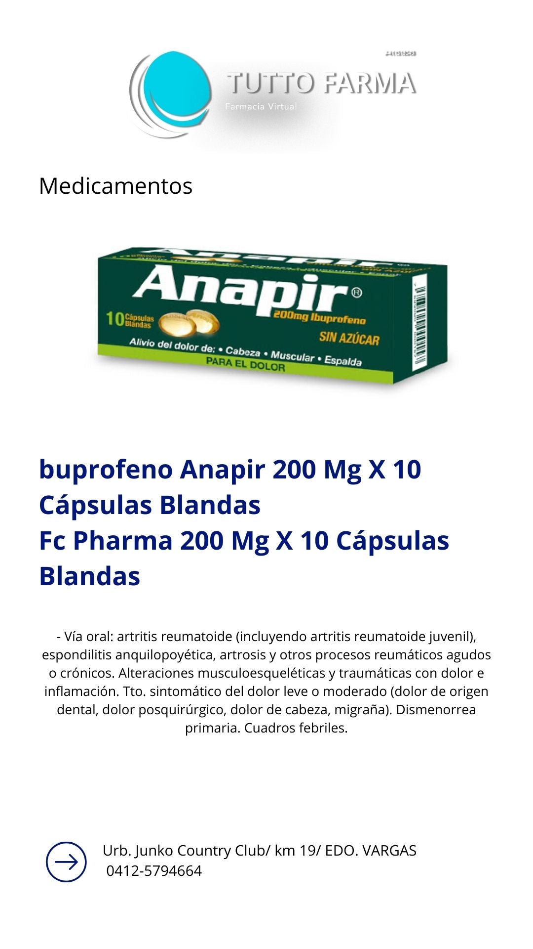 ANALPIR 200MG 10 X CÁPSULAS BLANDAS FC PHARMA