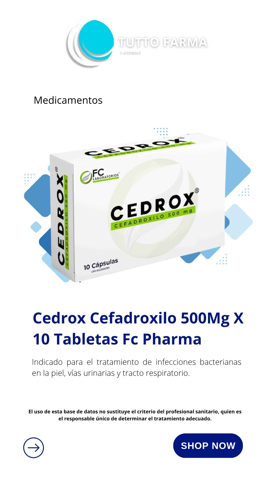 CEDROX 500MG X 10 CA (E)
