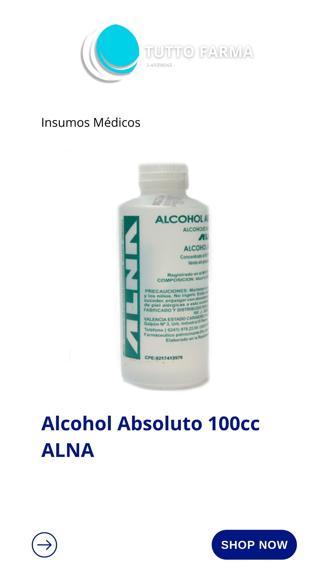 ALNA ALCOHOL ABS 96% 100CC