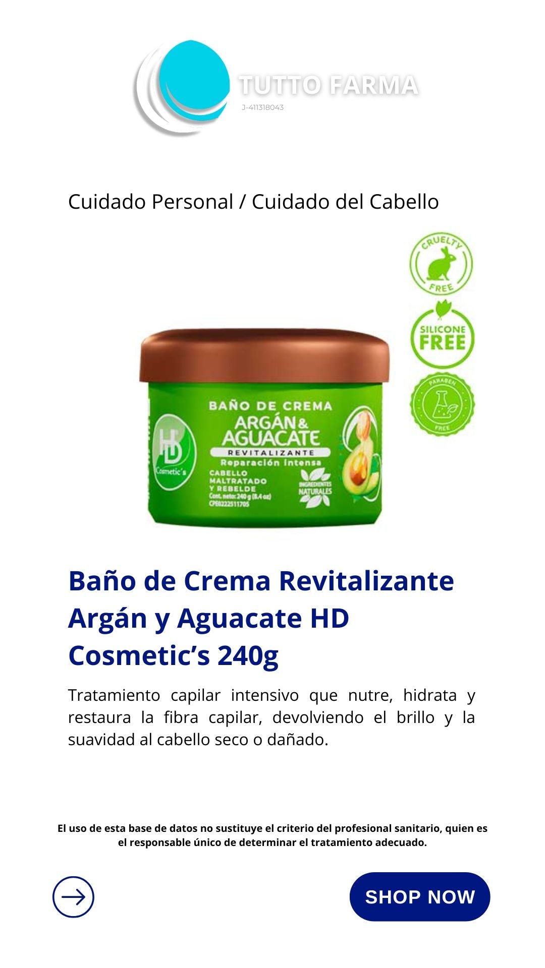 BANO CR ARGA/AGUACATE /240 GM
