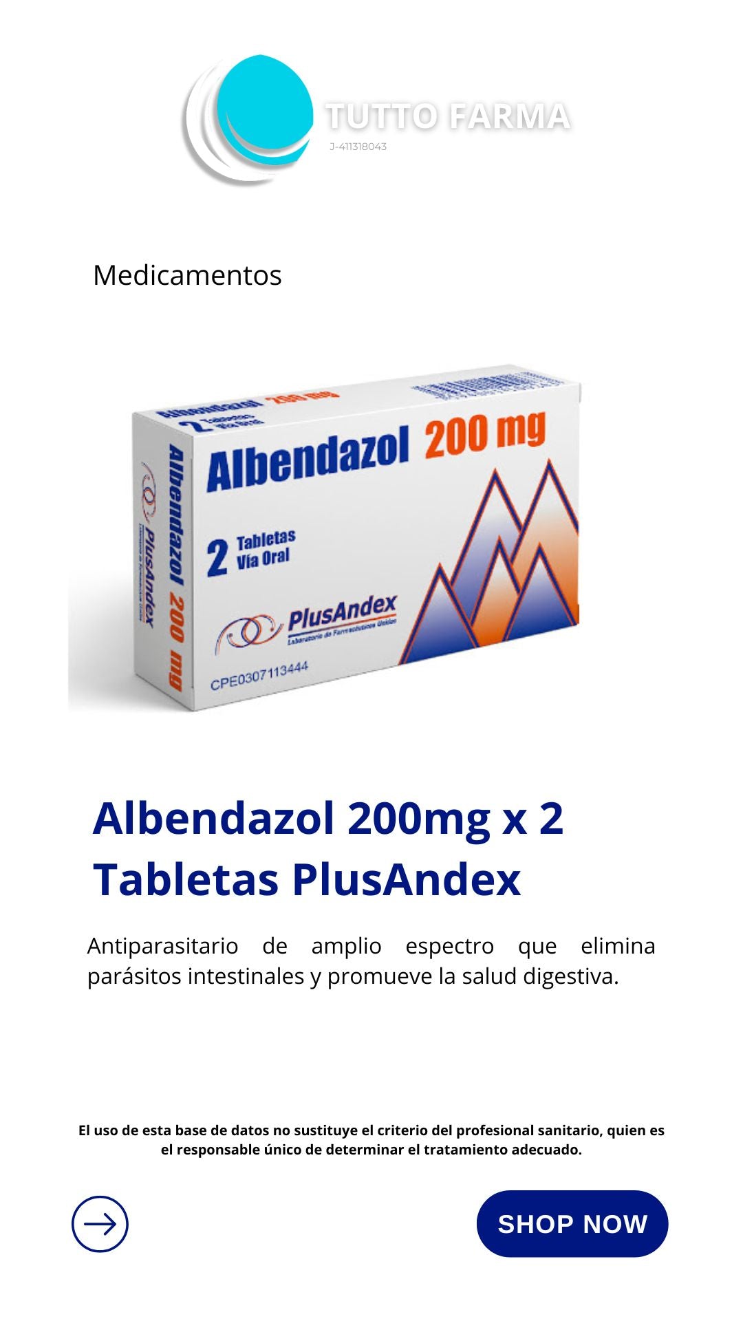 ALBENDAZOL 200MG X 2 TAB PLUSANDEX