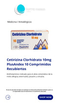 CETIRIZINA TAB 10 MG X10 PLUSANDEX