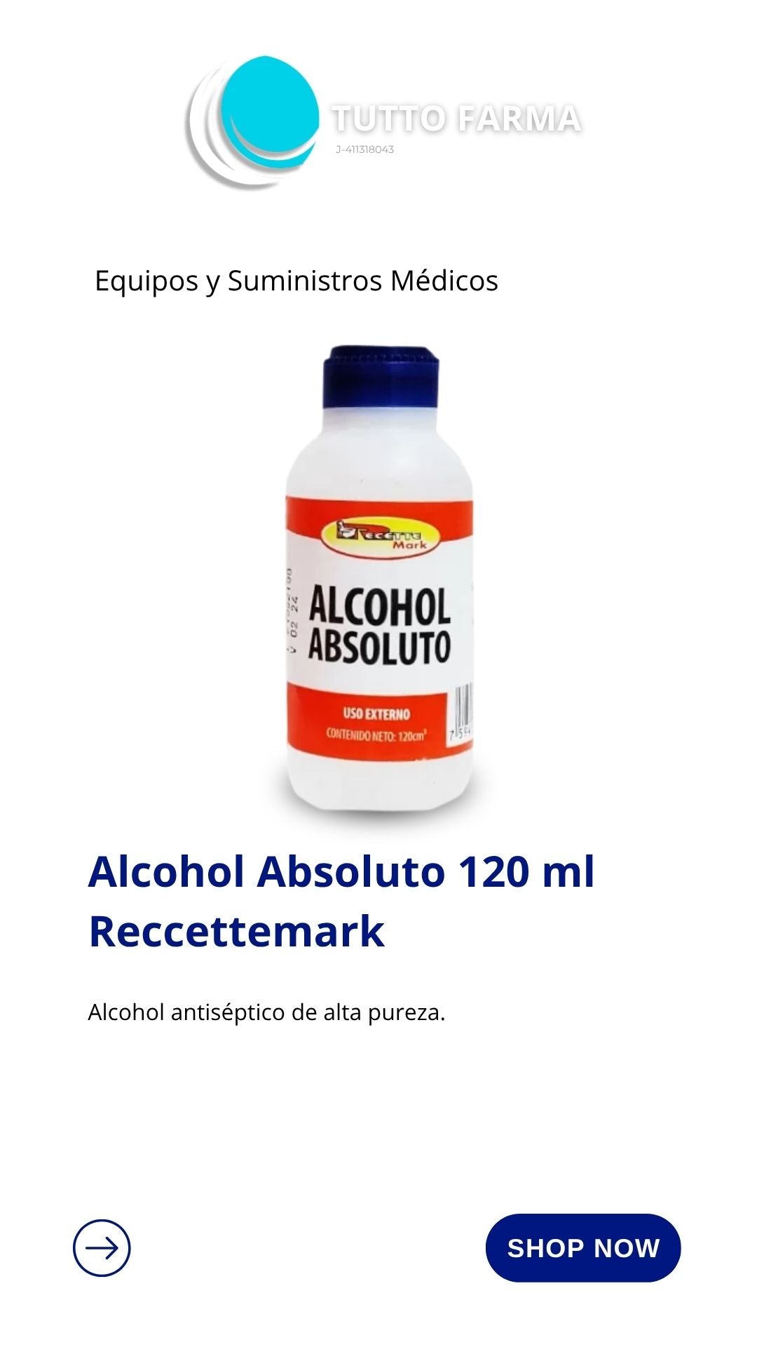 ALCOHOL ABS RECETA 120ML