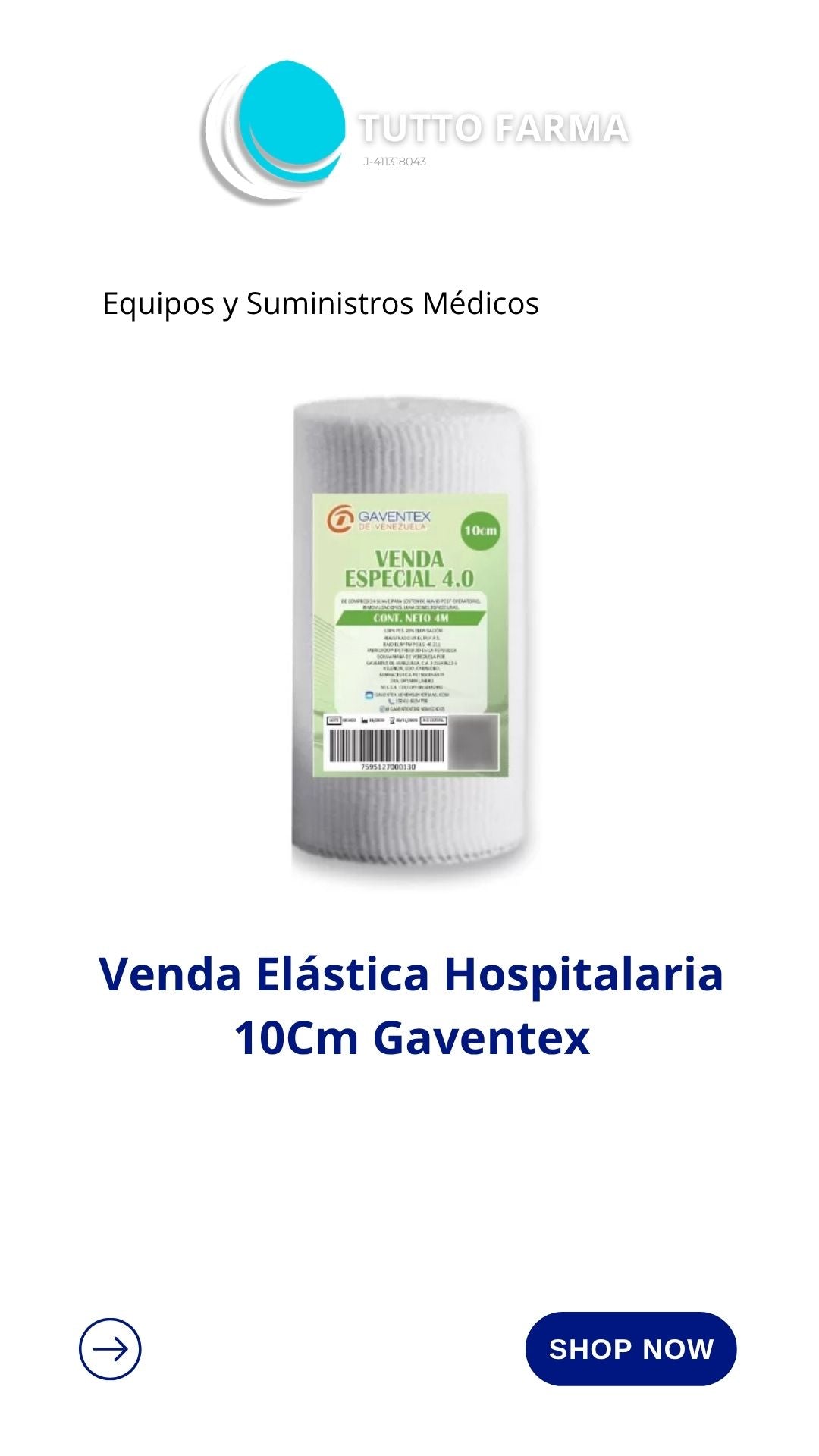 VENDA ELÁSTICA HOSP 10 CM X 1