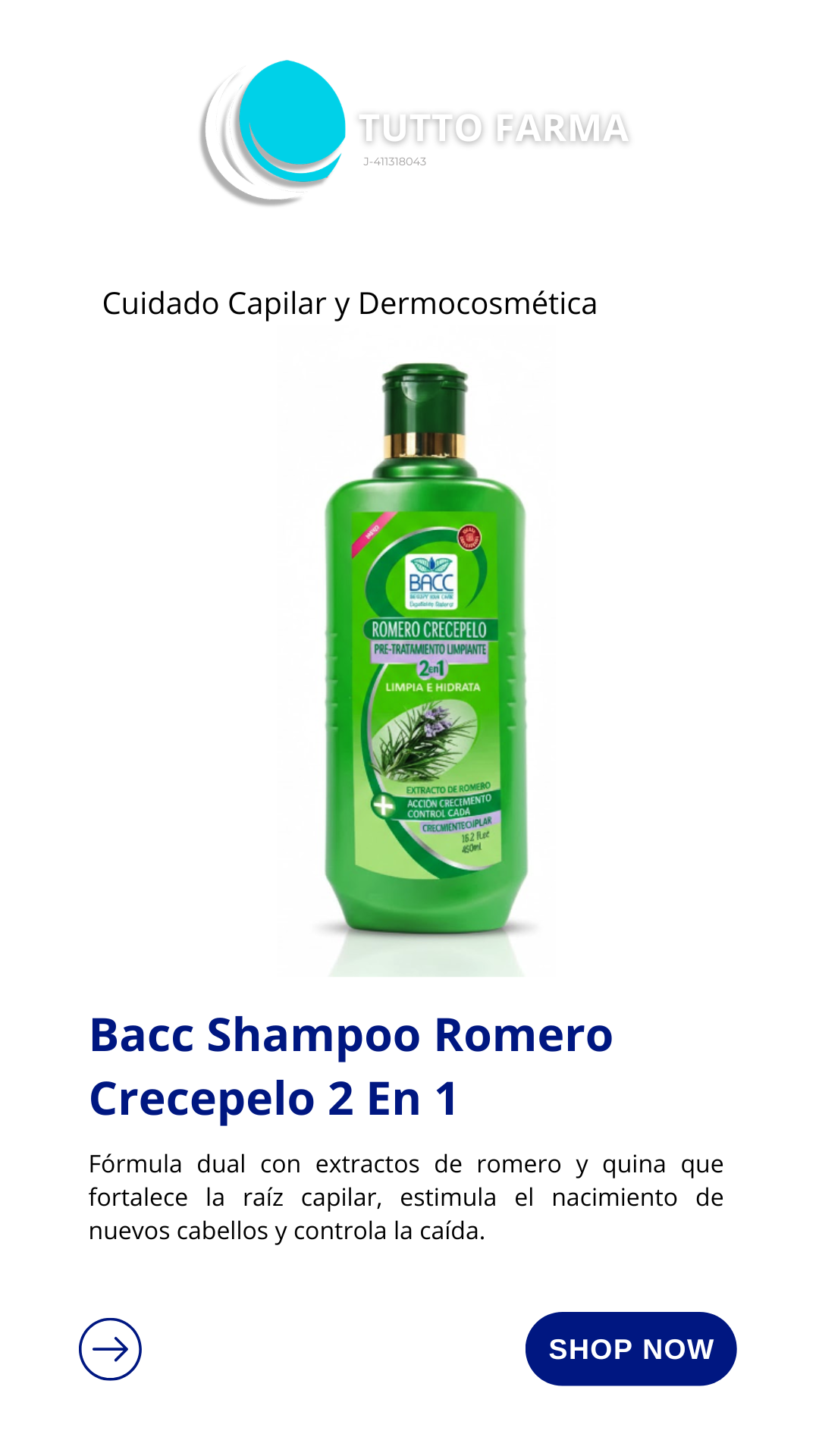 SHAMPOO ROMERO 2 EN 1 460ML