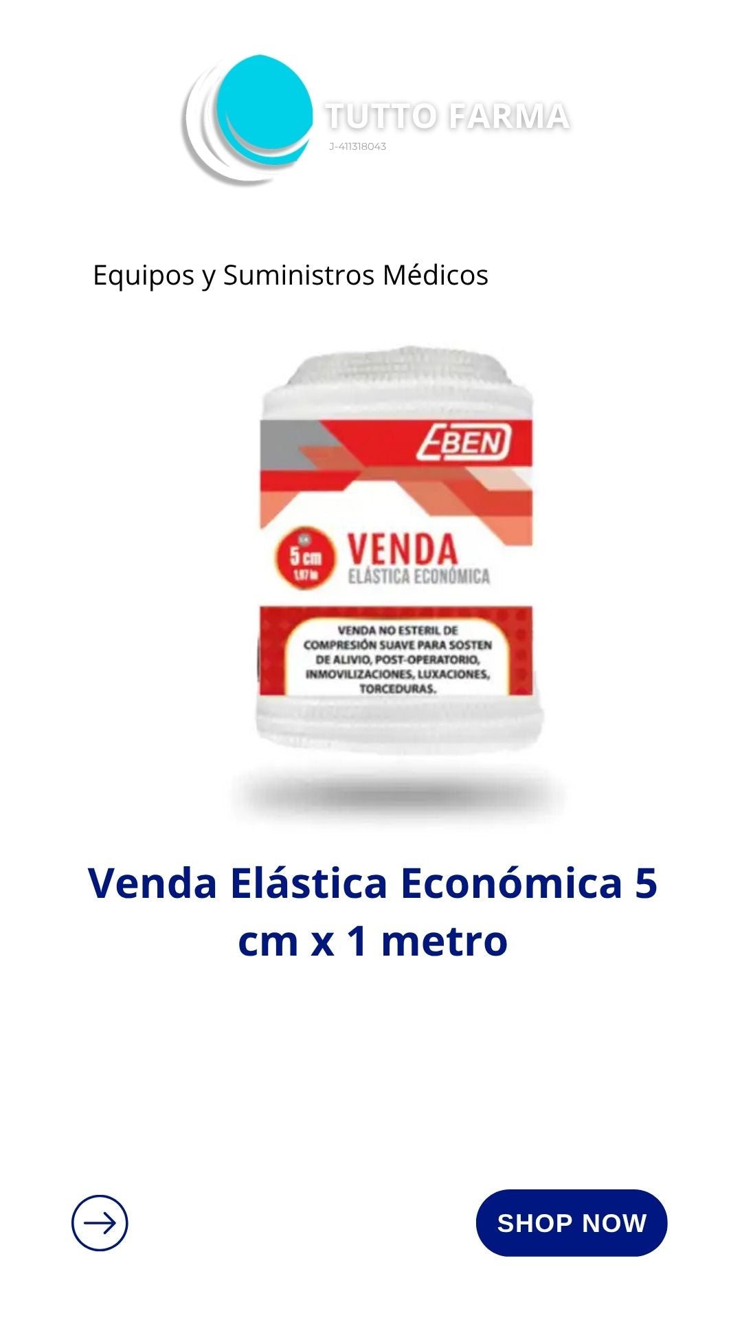 VENDA ELÁSTICA ECOLÓGICA BEN 5 CM
