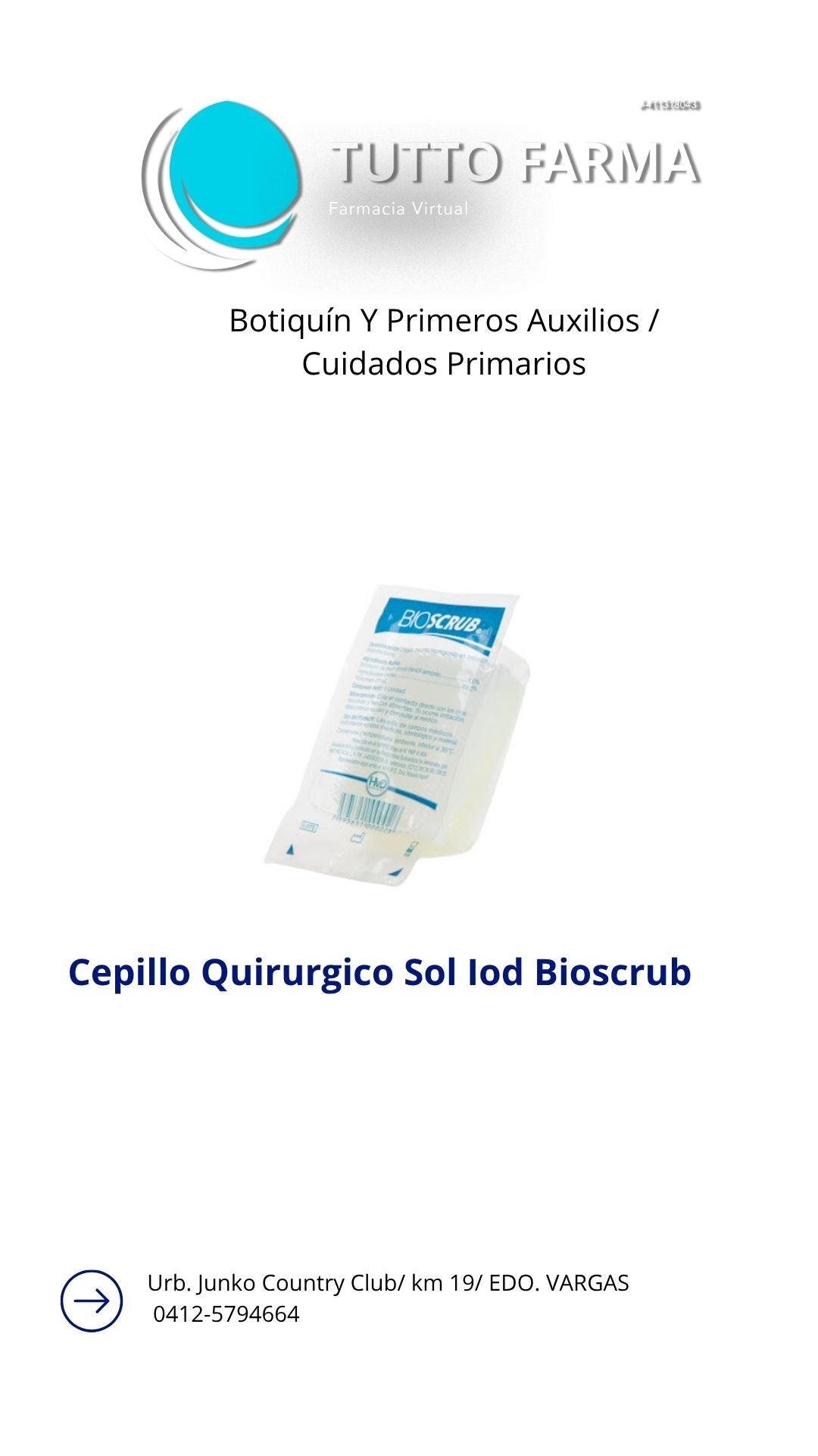 CEPILLO QUIRÚRGICO BIOSCRUB YODO 7.5%