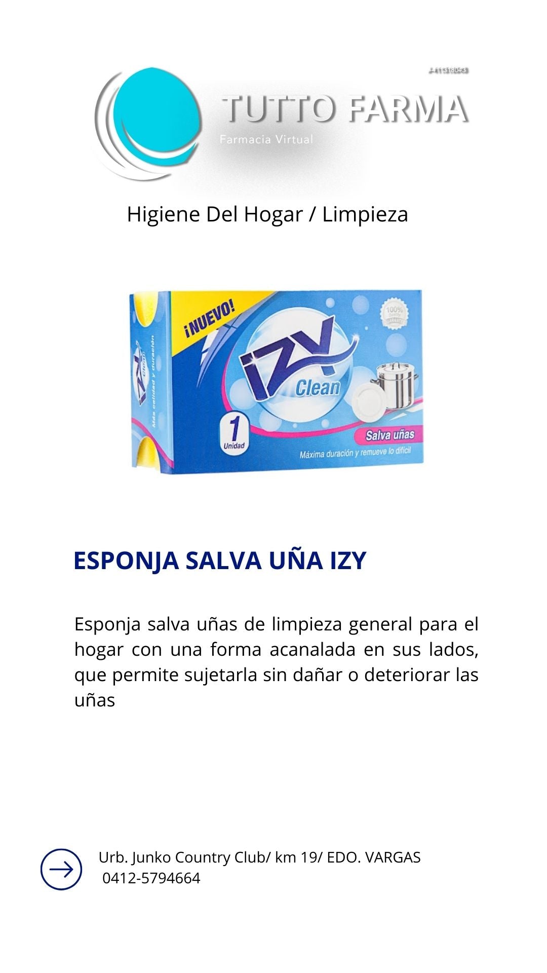ESPONJA IZY SALVA UN X 1 UNID