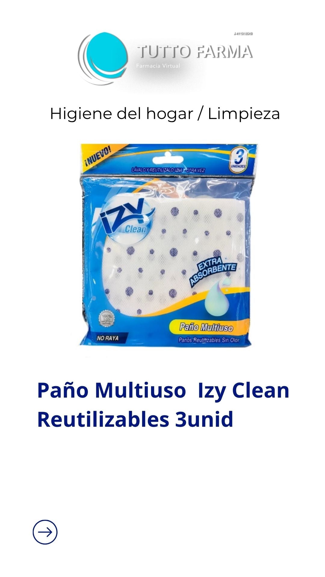 PAÑO MULTIUSO LZY CLEAN X 3