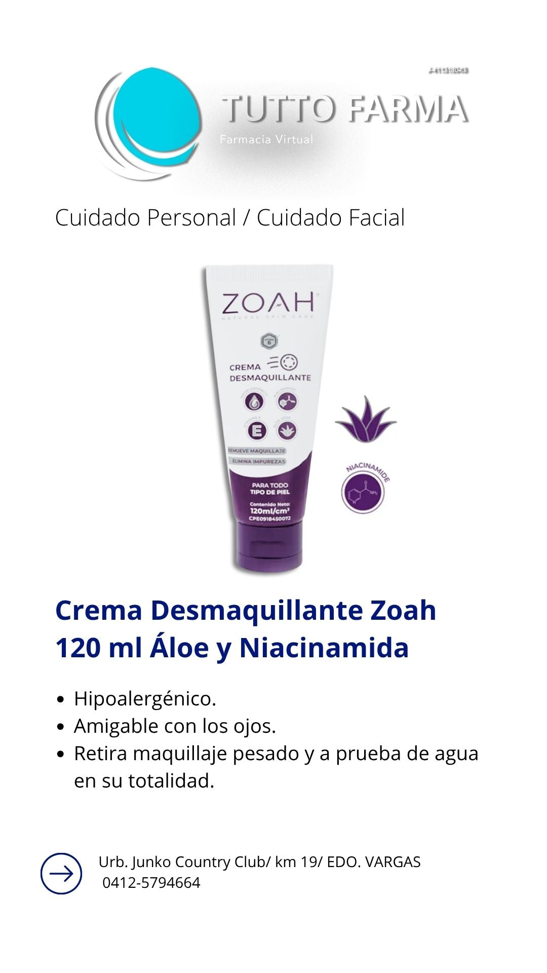 ZOAH CR. DESMA AE 120ML