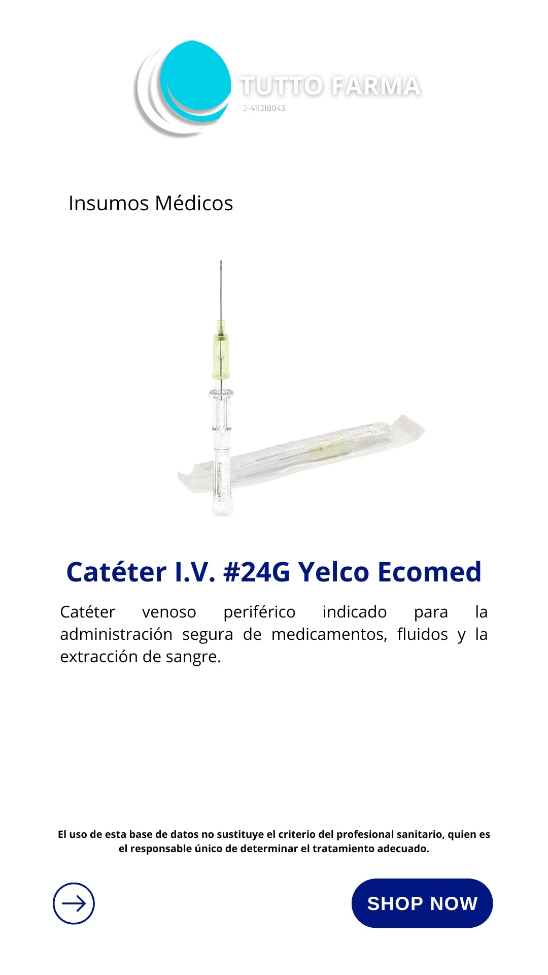 CATETER I.V. #24 G
