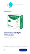 AZITROMICINA 500MG X 5 TAB( ALESS )