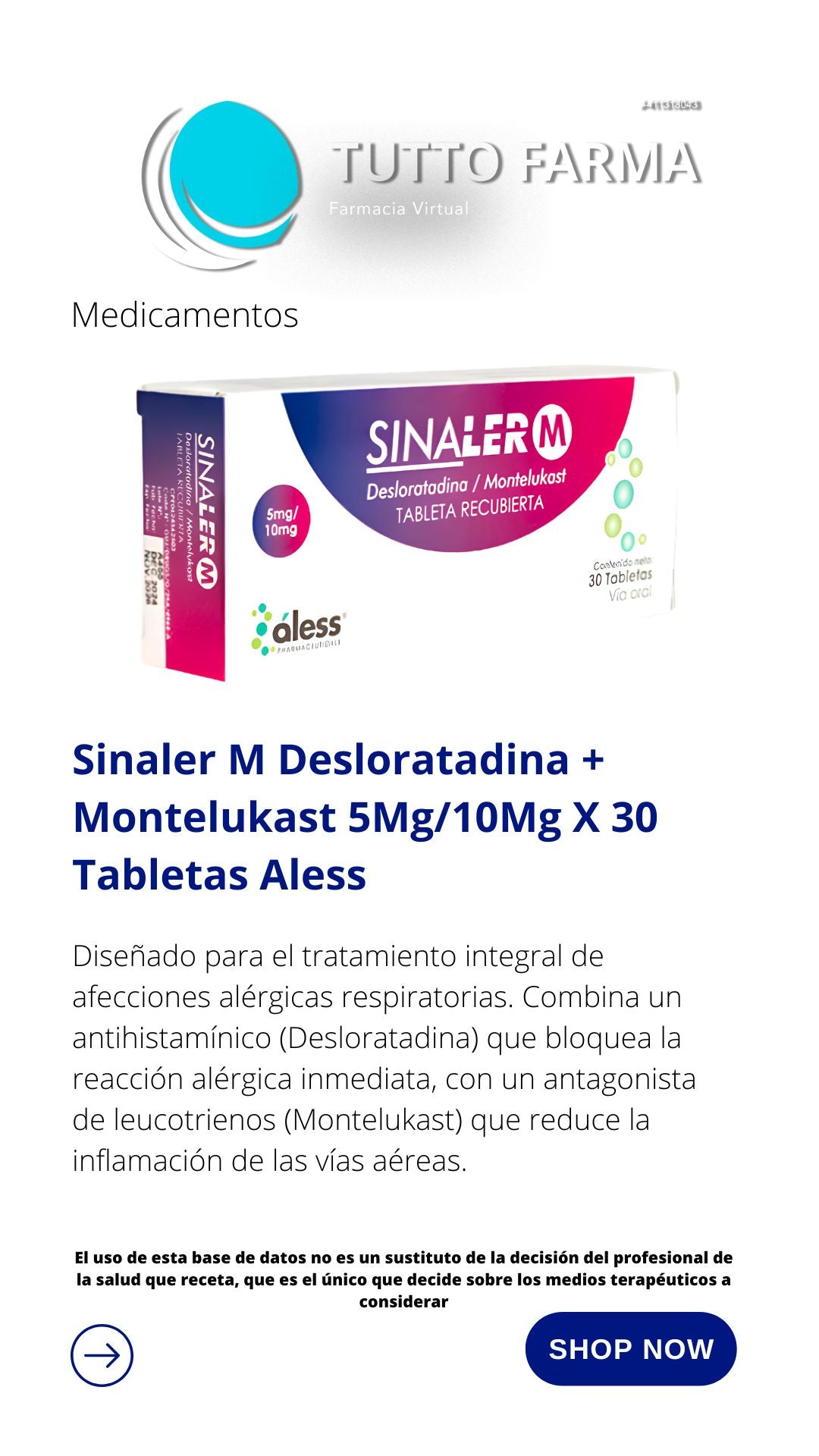 SINALER M X 30 COMP. (DESLORAT+MONTELUKAST)