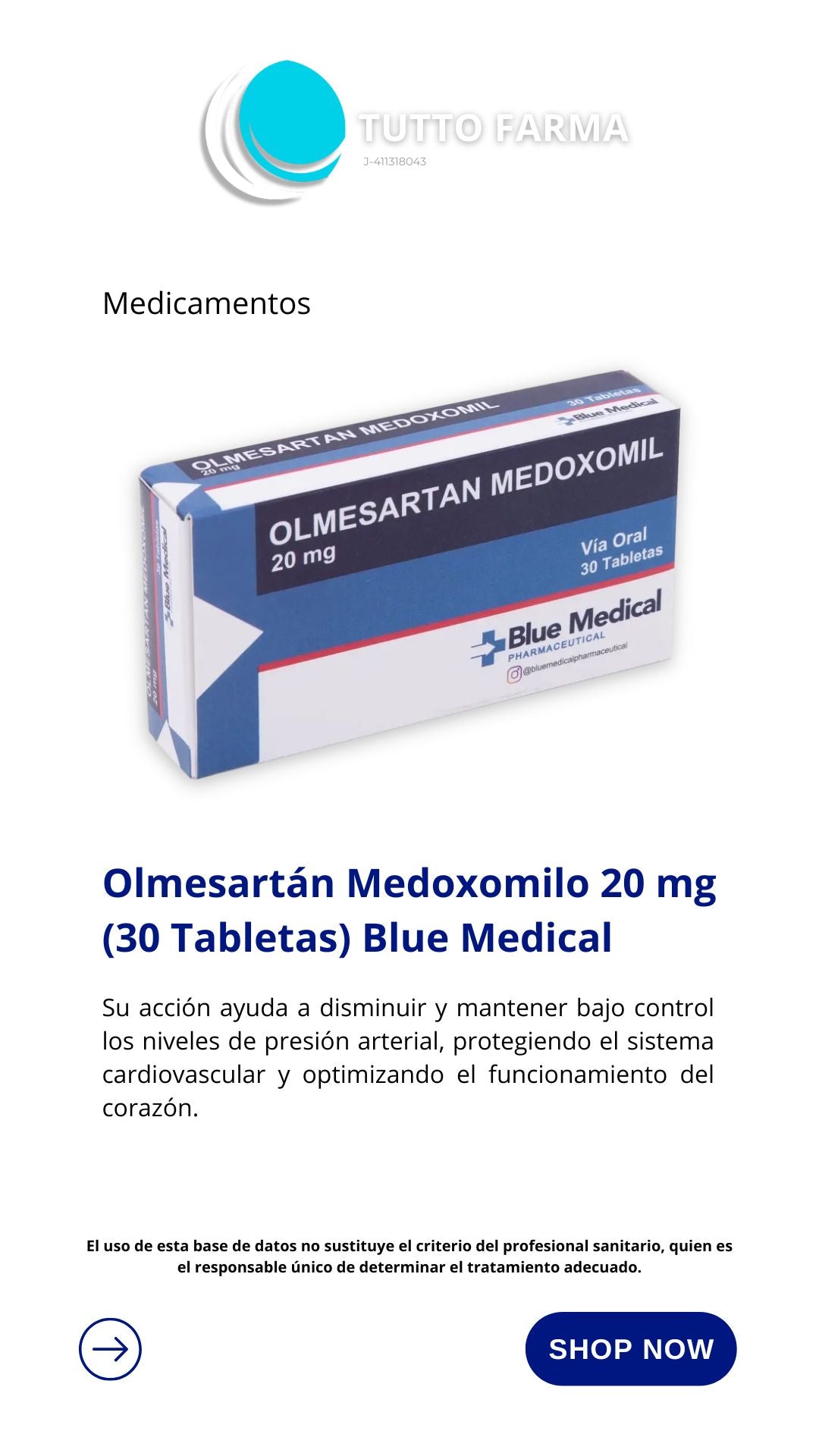 OLMESARTAN 20MG X 30TAB (E)