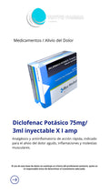 DICLOFENACO SÓDICO 75MG /3ML INYECTABLE (X 1 AMP)