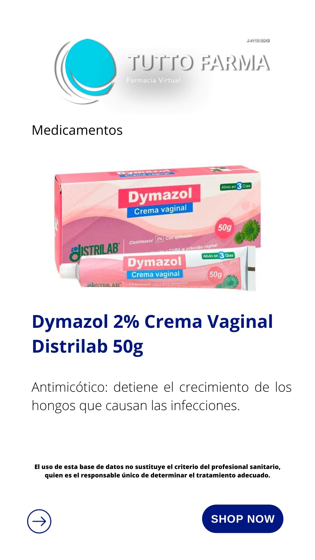 DYMAZOL 2% CREMA VAGINAL 50 MG*E)