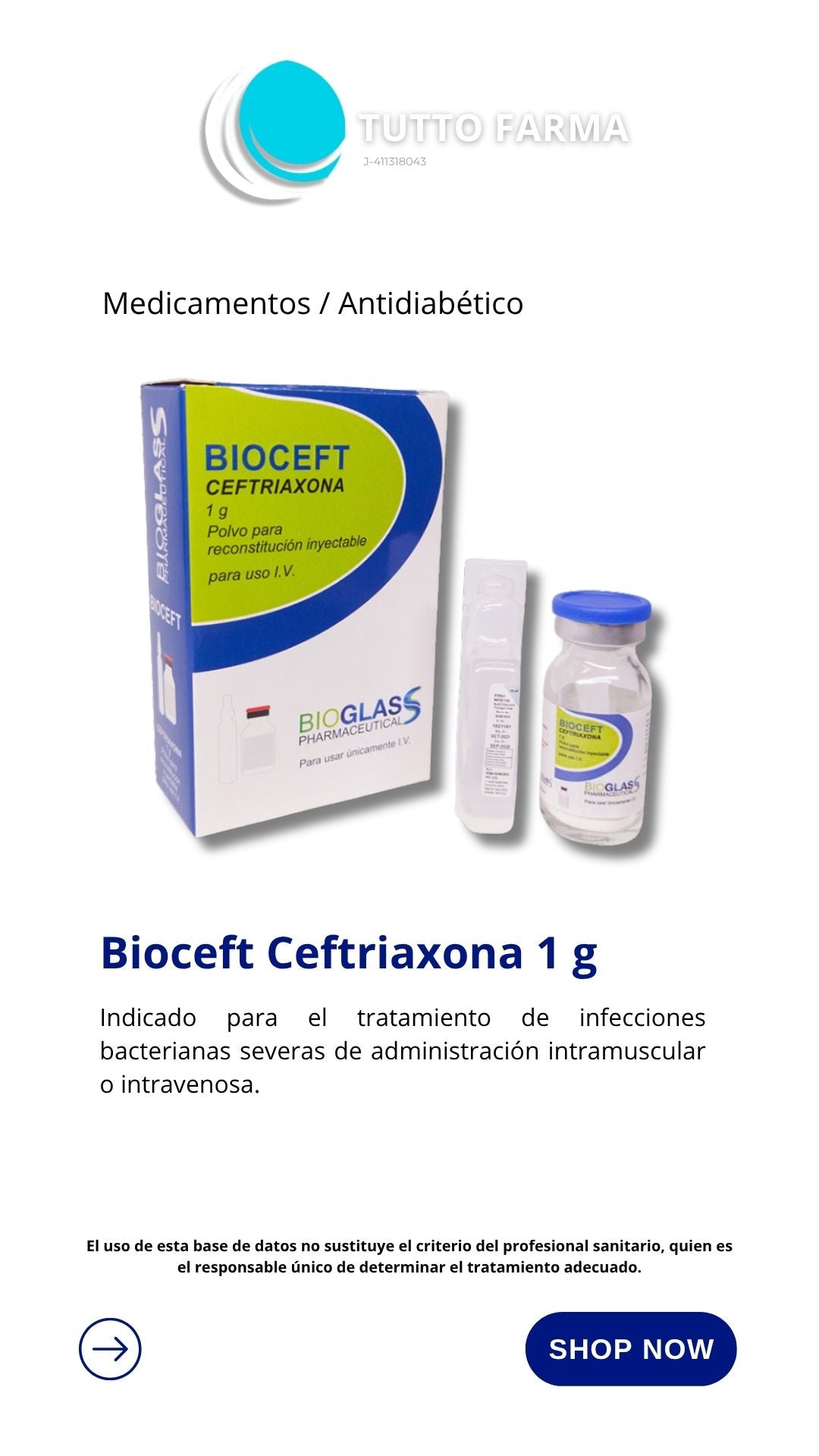 BIOCEFT 1G X1 VIAL (E)