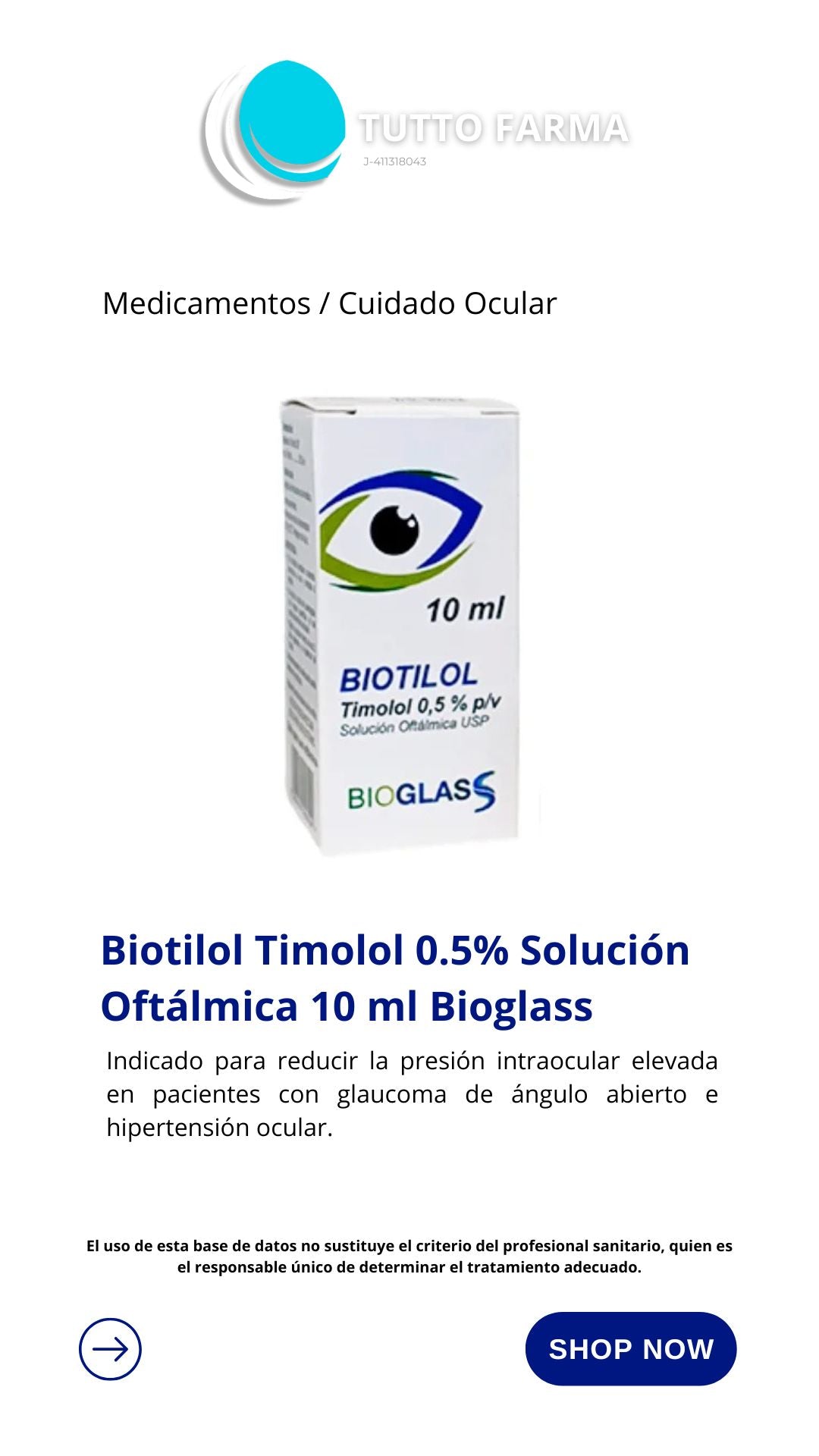 BIOTILOL 05% SOL OFTA 10ML (E)