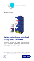 AZITROMICINA POLVOP/ SUSP PEDIAT 200MG /5ML X15ML QUIMFAR