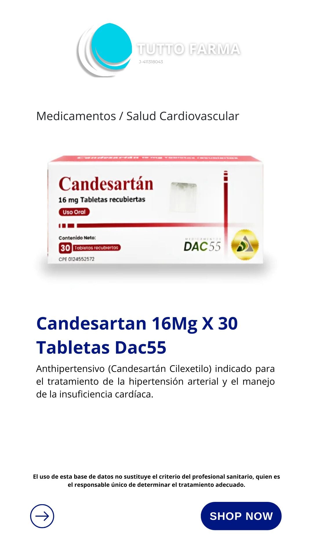 CANDESARTAN DAC16 X30TA