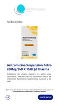 AZITROMICINA SUSP 200 MG / 5 ML X 15 MLJD FARMA