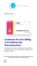 CARBONATO DE LITIO 300MG X 30 TAB(NIO PHARM.)