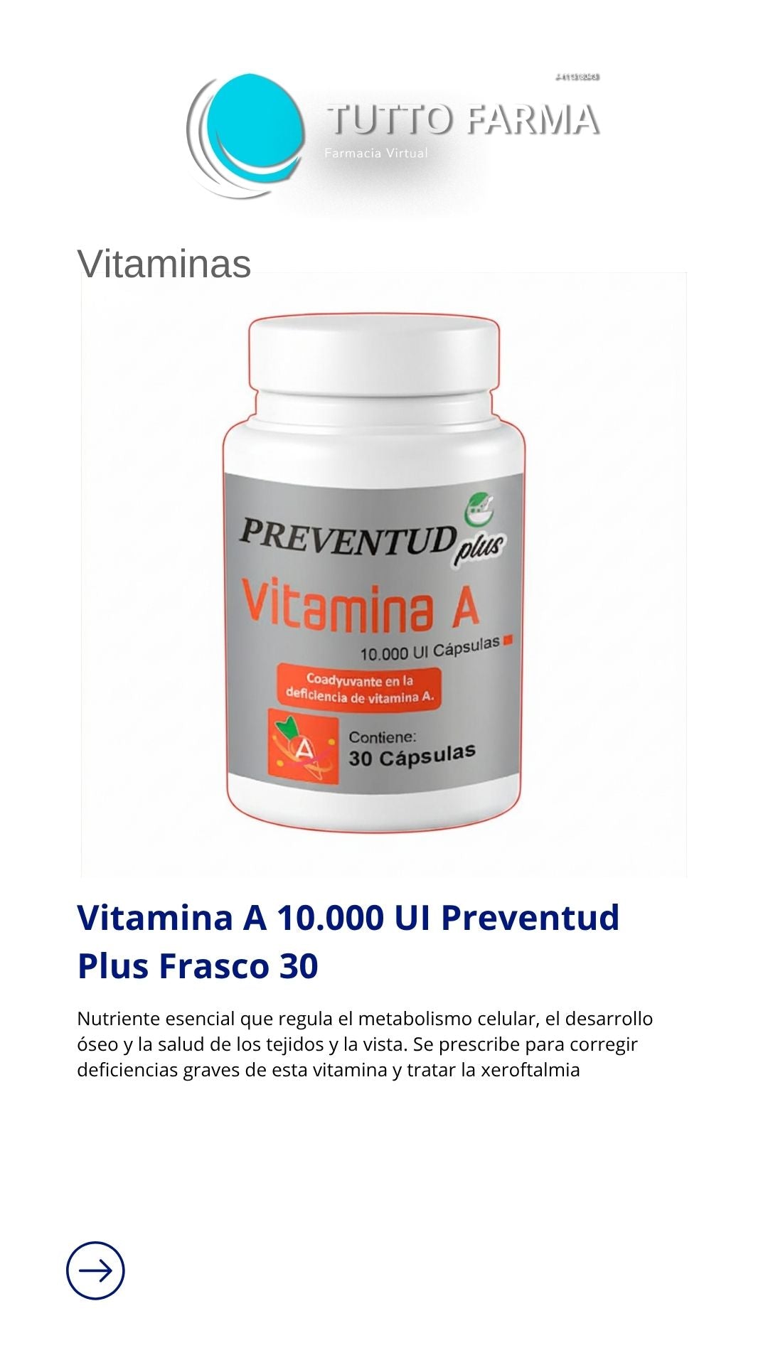 VITAMINA A PV 10.000UI X 30(E)