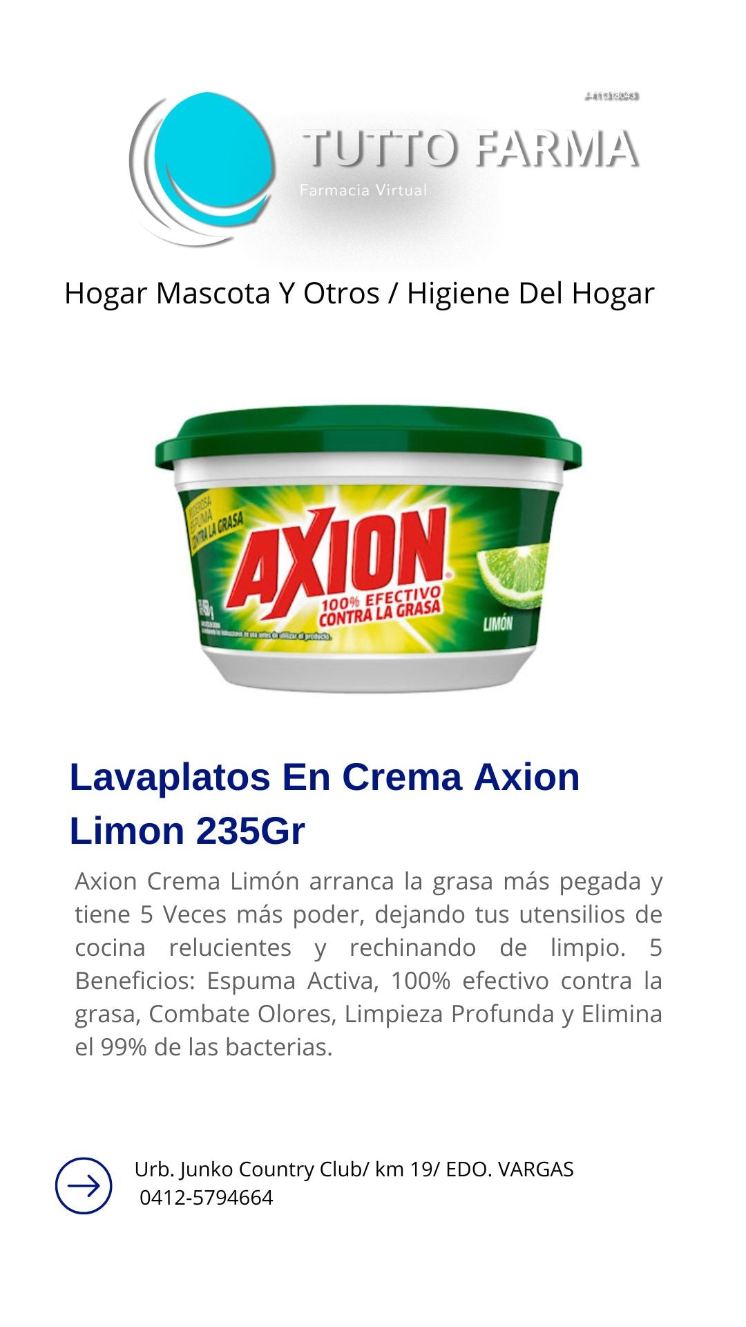 AXION LP CR LIMÓN 235G
