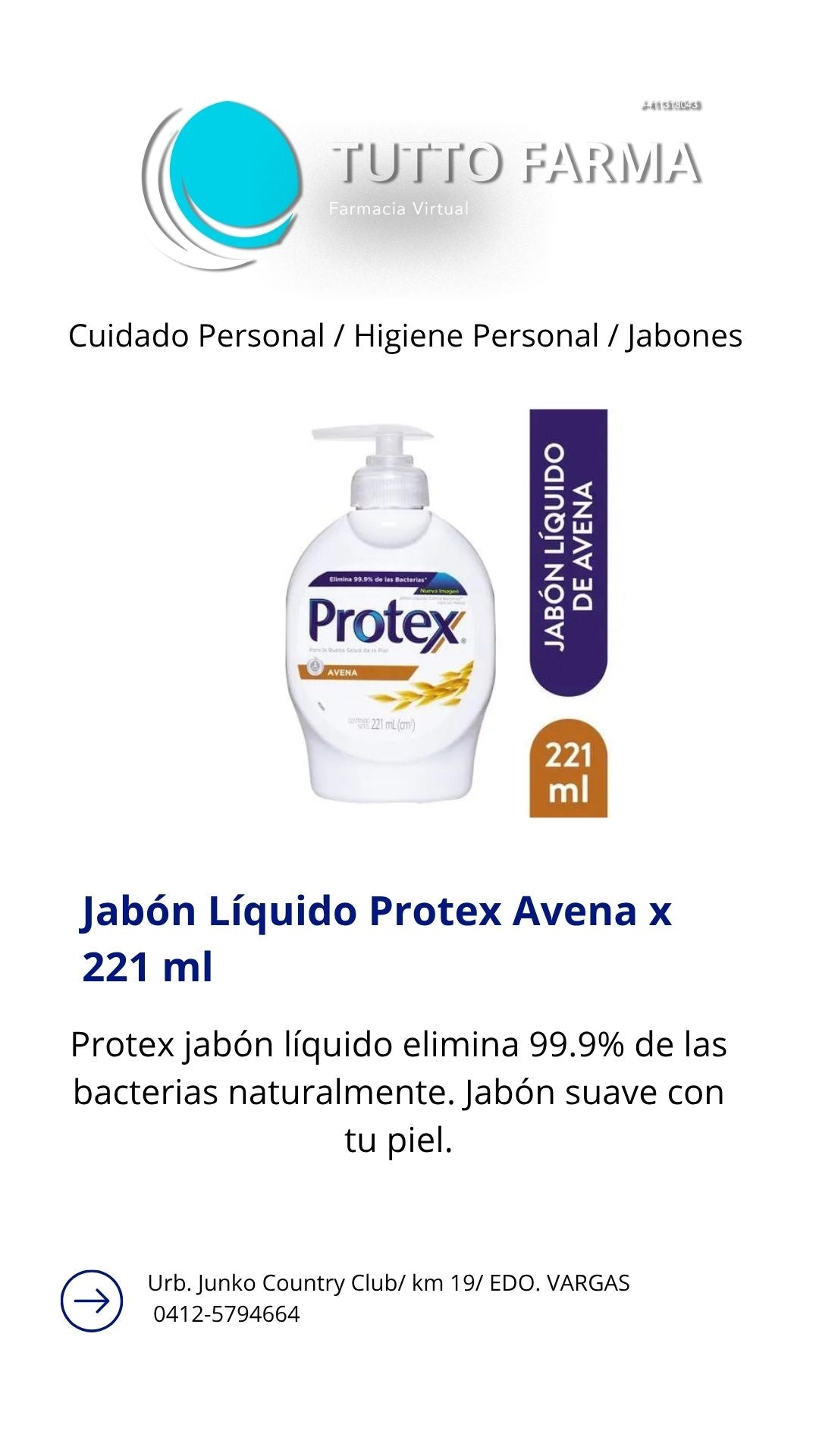 PROTEX JABÓN LÍQUIDO AVENA 221ML
