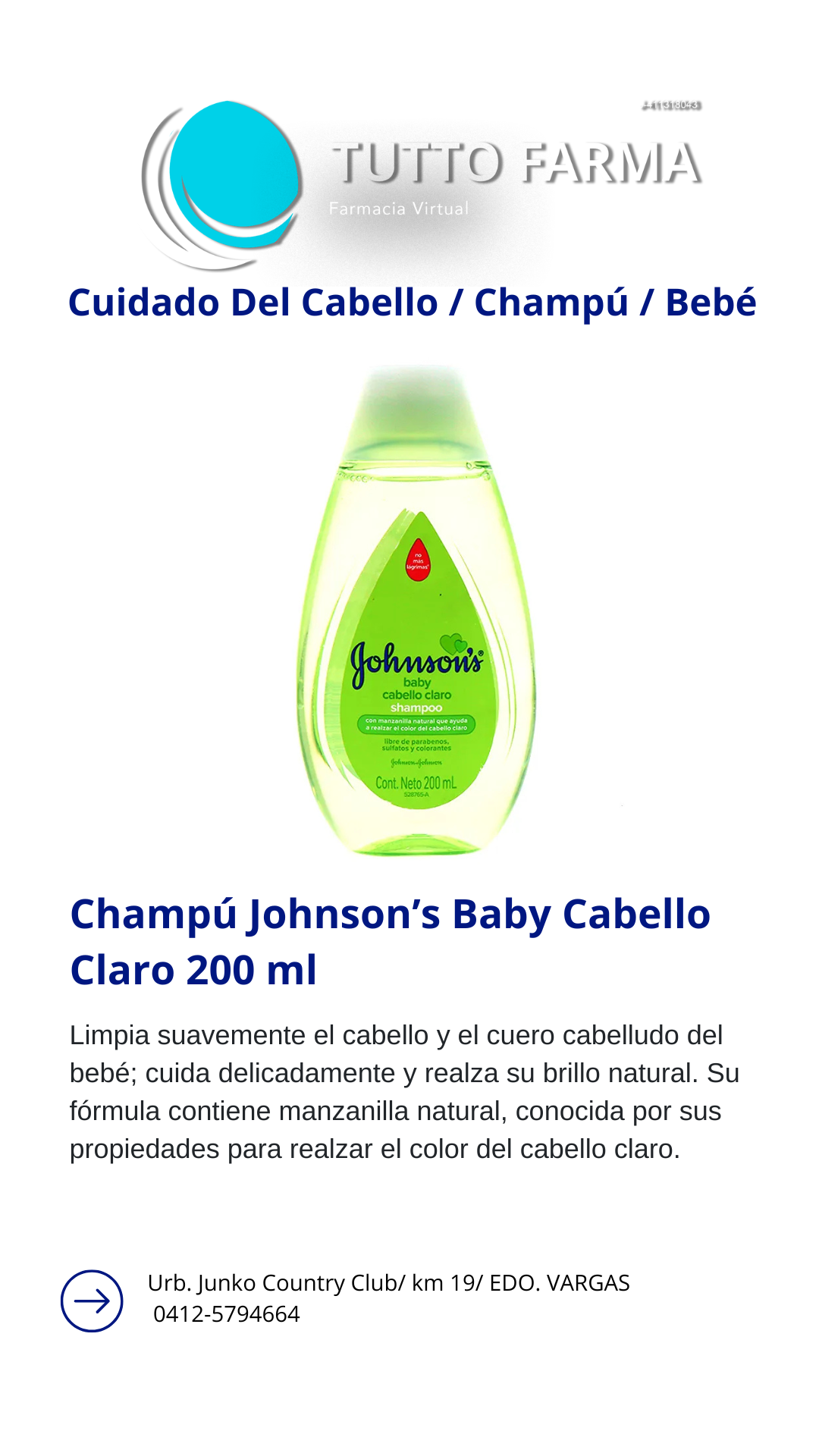 JONHSONS CH CL 200ML